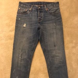 Levi’s 501s Distressed Straight-Leg Jeans